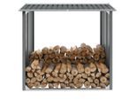 vidaXL Brennholzlager Verzinkter Stahl 172 x 91 x 154 cm Grau