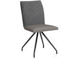Moderano Stuhl , Anthrazit, Grau, Schwarz , Metall, Textil , Rundrohr, Drehteller , 49x91x60 cm , Stoffauswahl, Typenauswahl , Esszimmer, Esszimmerserien