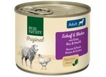 REAL NATURE Original Nassfutter für Hunde Adult Schaf und Huhn 12x200 g