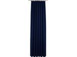Vorhang WIRTH "Newbury" Gr. 3, blau (nachtblau), B:130cm H:175cm, Jacquard, Baumwolle, Polyester, Gardinen