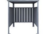 Kaminholzregal WESTMANN, grau (anthrazit), B:180cm H:210cm T:200cm, Stahl, Kaminholzlager, Kaminholzregal, anthrazit, auch als Fahrrad- oder Rauchunterstand