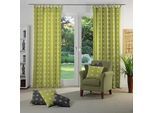 Vorhang WIRTH "FELINO" Gr. 3, grün, B:132cm H:225cm, Jacquard, Polyester, Baumwolle, Gardinen