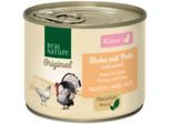 REAL NATURE Original Nassfutter Katze, Kitten, Huhn mit Pute und Lachsöl 6x200 g