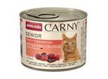 animonda Carny Nassfutter Katze Senior Rind und Putenherzen 24x200 g
