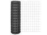 vidaXL Eurozaun Stahl 25 x 1,2 m Grau