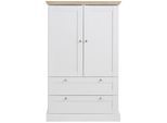 Home affaire Drehtürenschrank »Binz, Wäscheschrank, Mehrzweckschrank, skandinavischer Landhausstil«, (B/H/T ca. 84/130/35 cm), viele Stauraummöglichkeiten, Metallgriffe, Türen mit Rahmen/ Kassetten