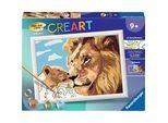 CreArt - Löwe mit Baby, Malen