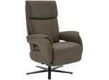Dieter Knoll Relaxsessel , Graubraun , Leder , Echtleder , Nappaleder, Longlife-Leder , 70x117x85 cm , Fußauswahl, Lederauswahl, Stoffauswahl, Liegefunktion , Wohnzimmer, Sessel, Ledersessel