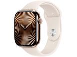 Smartwatch APPLE "Watch 10 Titan", gold, Smartwatches, 42mm, Cellular, M/L, Sport Band, Topseller