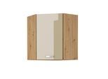 Eckhängeschrank 60x60 Eiche Artisan Cappuccino Hochglanz Küchenzeile Küchenblock