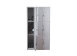 Schließfach Preston T829, Schließfachschrank Wertfachschrank Spind, Metall 9 Fächer, grau