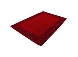 Novel Hochflorteppich , Rot , Textil , Bordüre , rechteckig , 160x230 cm , Oeko-Tex® Standard 100 , für Fußbodenheizung geeignet, schmutzabweisend, für Hausstauballergiker geeignet, lichtunempfindlich, antistatisch, pflegeleicht, strapazierfähig, leicht zusammenrollbar , Teppiche Und Böden, Teppiche, Hochflorteppiche & Shaggys