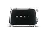 Smeg Toaster , Schwarz , Metall , 30x20x33 cm , Auftaufunktion, Aufwärmfunktion, Bagel-Funktion , Küchengeräte, Toaster