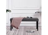 vidaXL Sitzbank 106 cm Grau Kunstleder