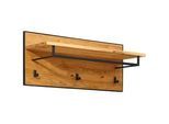 Linea Natura Garderobenpaneel , Anthrazit, Eichefarben , Holz, Metall, Holzwerkstoff , Wildeiche , furniert, massiv , 85x30x28 cm , Aufhängemöglichkeit, Hutablage, Kleiderstange , Garderobe, Garderoben-Sets & Garderoben-Serien, Garderoben-Serien