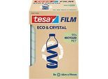 tesafilm® CRYSTAL RECYCLED Klebeband, transparent, reissfest, L 66 m x B 19 mm, 8 Rollen