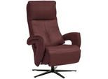 Valdera Relaxsessel , Beere , Leder , Echtleder , Semi-Anilinleder , 77x119x87 cm , Goldenes M , Fußauswahl, Lederauswahl, Stoffauswahl, Relaxfunktion , Wohnzimmer, Sessel, Ledersessel