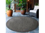 Outdoorteppich AYYILDIZ TEPPICHE "GIZA 1410", schwarz, H:3mm Ø:200cm, Polypropylen, Teppiche, Outdoorteppich, In- und Outdoor, Wetterfest, Wasserabweisend, robust