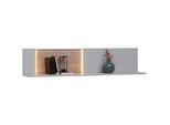 Dieter Knoll Wandboard , Eichefarben, Hellgrau , Holzwerkstoff , furniert , 150x30.4x24 cm , Wohnzimmer, Wohnwände, Wohnwand-Serien