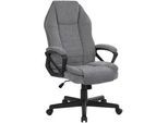 Venda Chefsessel , Grau , Holz, Metall, Kunststoff, Textil , Pappel , Sperrholz , Drehkreuz , 63x110-120x69 cm , Sitzfläche 360° drehbar , Büromöbel, Bürostühle, Chefsessel
