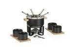 Kela Fondueset , Schwarz , Metall , 16-teilig , 19 cm , Freizeit & Co, Herbstartikel & Winterartikel