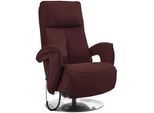 Valdera Relaxsessel , Beere , Leder , Echtleder , Longlife-Leder, Semi-Anilinleder , 77x110x87 cm , Goldenes M , Fußauswahl, Lederauswahl, Stoffauswahl, Relaxfunktion, Aufstehhilfe, Herz-Waage-Funktion , Wohnzimmer, Sessel, Ledersessel