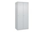 C+P Spind Classic PLUS, 2 Abteile, 1850x800x500mm, 7035/7035 Verschluss Zylinderschloss 4 Garderobenhaken ; C + P Möbelsysteme (080000-22|S10030)