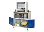 Rau Computer-Tisch 1023 mit Monitorgehäuse T550mm, B1100xT790xH1890mm, mobil (07-1023M5F.11)