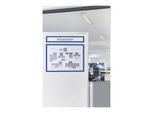 Magnetoplan magnetofix-Magnetrahmen Topsign, 5 Stück, blau, A4 quer/A3 hoch 319 x 52 mm (1131803)