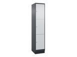 C+P Schließfachschrank Classic PLUS, Sockel, 1 Abteil, 1950x400x500mm, 7016/7035 Innenhöhe Gefach oben (oberes 599 mm Front RAL 7035 Lichtgrau ; C + P (080020-123|S10016)