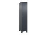 C+P Spind Classic PLUS, Füße, 1 Abteil, 1950x400x500mm, 7016/7016 Verschluss Zylinderschloss 4 Garderobenhaken ; C + P Möbelsysteme (080010-12|S10033)