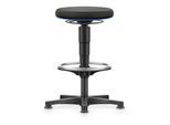 bimos Allround Hocker mit Gleiter und Fußring, Stoff schwarz, Sitzhöhe 560-830 mm (9461-6801-3277)