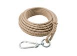 Hanfseil 16 mm, 30 m lang Schlaufe Karabiner Wirbel ; Braun (71516-30-SCH/W/EAN)