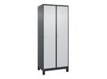 C+P Wäsche-Spind Classic PLUS, Füße, 2 Abteile, 1950x800x500mm, 7016/7035 Verschluss Zylinderschloss ; C + P Möbelsysteme (080010-22B|S10034)