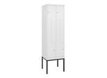 C+P Z-Spind Classic PLUS, Gestell, 4 Fächer, 2120x600x500mm, 9016/9016 Verschluss Zylinderschloss ; C + P Möbelsysteme (0800337-204|S10029)