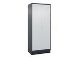 C+P Schwarz-Weiß-Spind Classic PLUS, Sockel, 2 Abteile, 1950x800x500mm, 7016/703 Front RAL 7035 Lichtgrau Verschluss Zylinderschloss ; C + P Möbelsyst (080022-22|S10028)