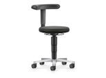 bimos ESD Hocker mit Rollen, Stoff schwarz, Sitzhöhe 450-650 mm, Flex-Stütze (9463E-9801-1F)