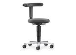 bimos ESD Hocker mit Rollen, Supertec schwarz, Sitzhöhe 450-650 mm, Flex-Stütze (9463E-CP01-1F)