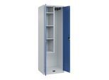 C+P Putzmittel-Spind Classic PLUS, 2 Abteile, 1850x600x500mm, 7035/5023 Verschluss Zylinderschloss ; C + P Möbelsysteme (080100-00|S10018)