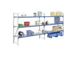 Bito Weitspannregal Set / F3 Grundfeld 3 Ebenen H2000xT600xB2200 mm, Stahlsegment enzianblau (25805)