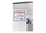 Magnetoplan magnetofix-Magnetrahmen Topsign, 5 Stück, rot, A4 quer/A3 hoch 319 x 52 mm (1131806)