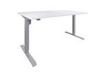 STIER Elektrisch Höhenverstellbarer Schreibtisch 501-33 160x80cm, Weiß mel., 68-118cm (905423)