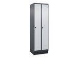 C+P Wäsche-Spind Classic PLUS, Sockel, 2 Abteile, 1950x600x500mm, 7016/7035 Verschluss Sicherheits-Drehriegel ; C + P Möbelsysteme (080020-20B|S10013)