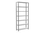 Schulte Grundregal Büro-Steckregal MULTIplus85 2300 x 1000 x 300 mm 7 Fachböden Kreuzstrebe verzinkt mit Anschlagleiste ; Schulte Lagertechnik (17713)
