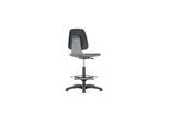 bimos Arbeitsstuhl Labsit 3, K-Leder anthrazit Sitzhöhe 520-770 mm (9121-MG01-3285)