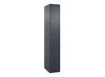 C+P Schließfachschrank Classic PLUS, 1 Abteil, 1850x300x500mm, 7016/7016 Innenhöhe Gefach oben (oberes 453 mm Front RAL 7016 Anthrazitgrau ; C + P Möb (080000-104|S10010)