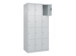C+P Schließfachschrank Classic PLUS, 3 Abteile, 1850x900x500mm, 7035/7035 Innenhöhe Gefach oben (oberes 453 mm Front RAL 7035 Lichtgrau ; C + P Möbels (080000-304|S10008)