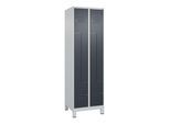 C+P Z-Spind, Classic PLUS, Füße, 4 Fächer, 1950x600x500mm, 7035/7016 Verschluss Zylinderschloss ; C + P Möbelsysteme (080013-204|S10023)