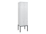 C+P Z-Spind Classic PLUS, Gestell, 4 Fächer, 2120x600x500mm, 7035/7035 Verschluss Zylinderschloss ; C + P Möbelsysteme (0800337-204|S10024)