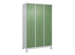 C+P Z-Spind, Classic PLUS, Füße, 6 Fächer, 1950x1200x500mm, 7035/6011 Verschluss Zylinderschloss ; C + P Möbelsysteme (080013-326|S10021)